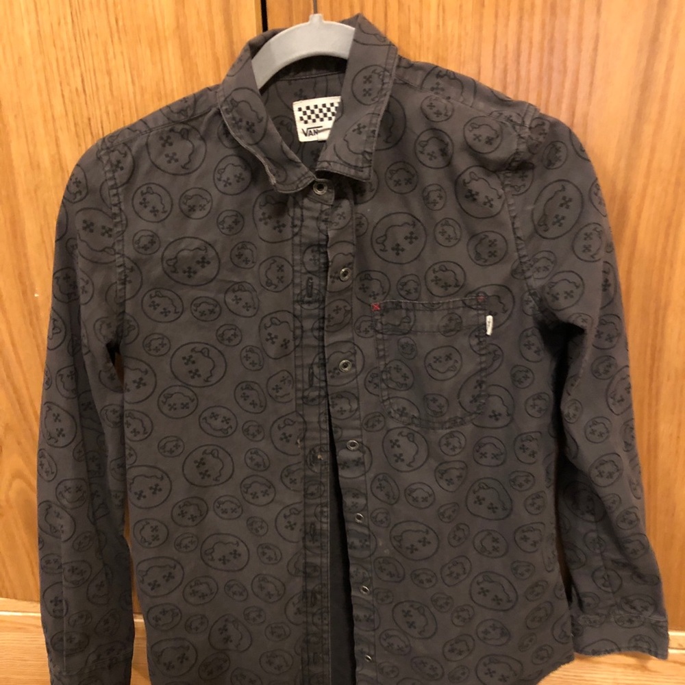Vans Off the Wall XS Smiley Face Button Down